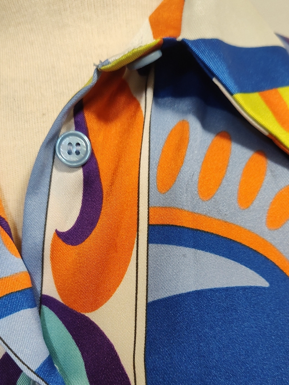 Zara Multicolor Pucci Style Geometric Print Blouse Size M - Picture 7 of 9